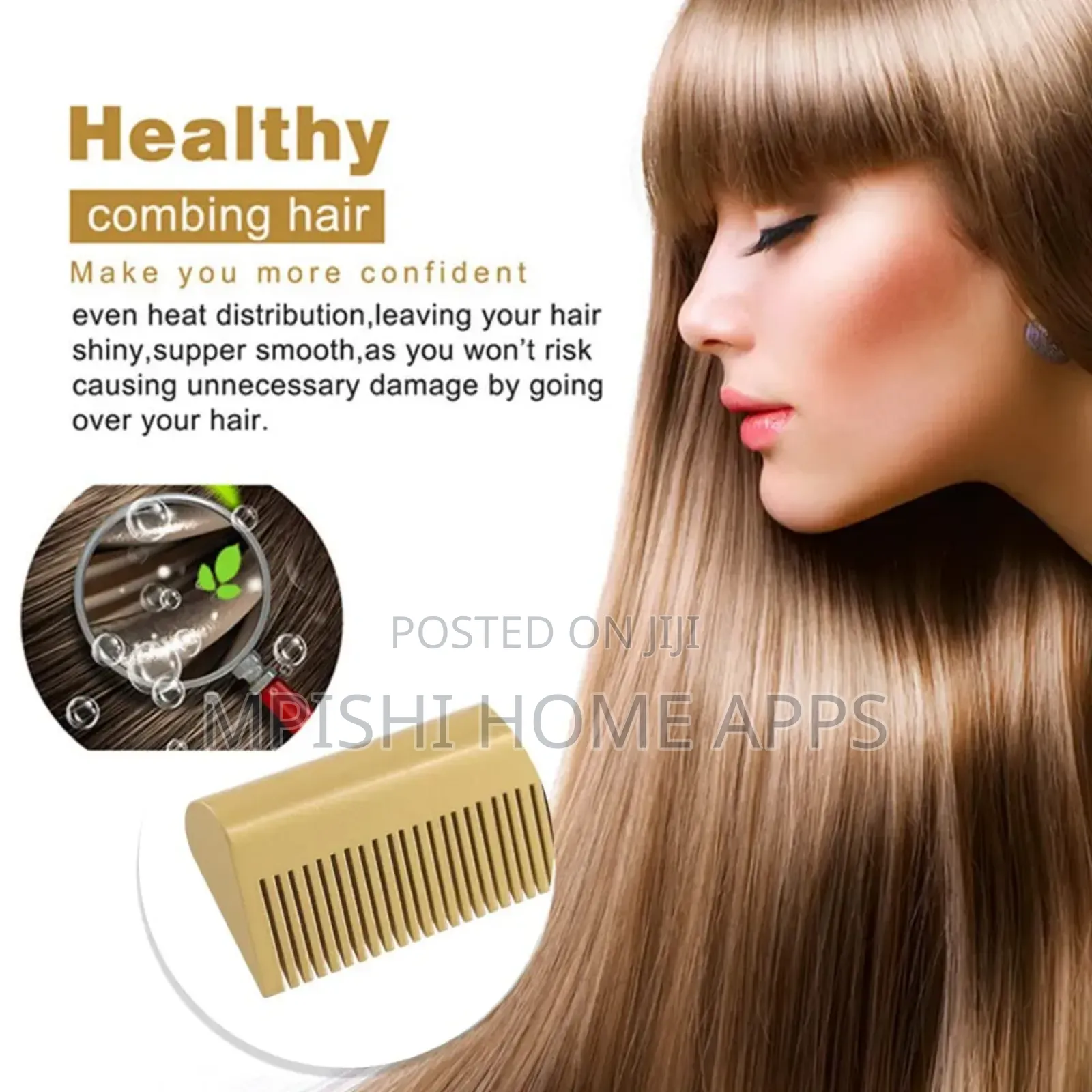 Golden Comb Electric Heat Hair Straightener
