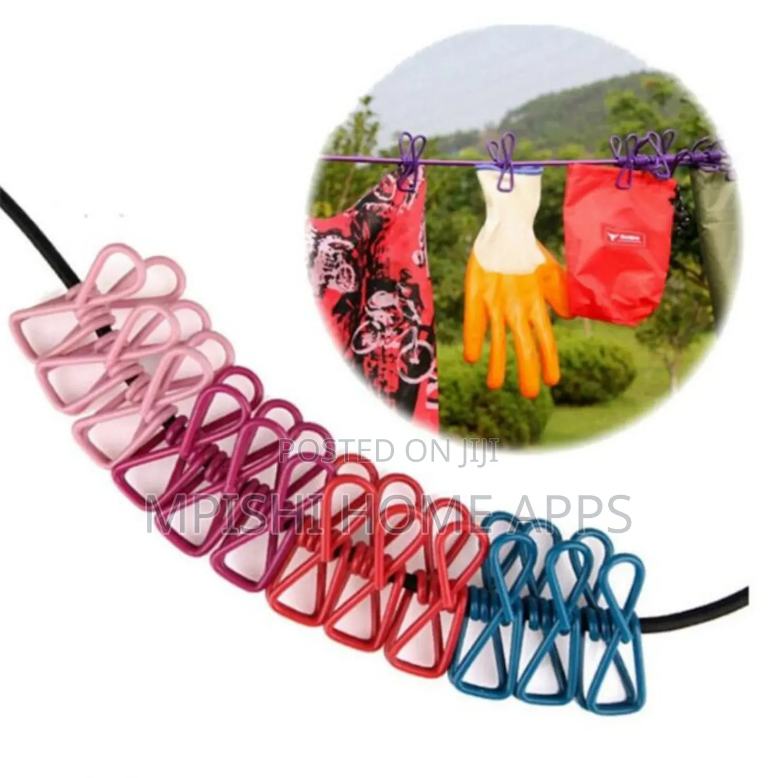 Stretching Cloth Line With 12 Pegs 1.8m to 3.4m