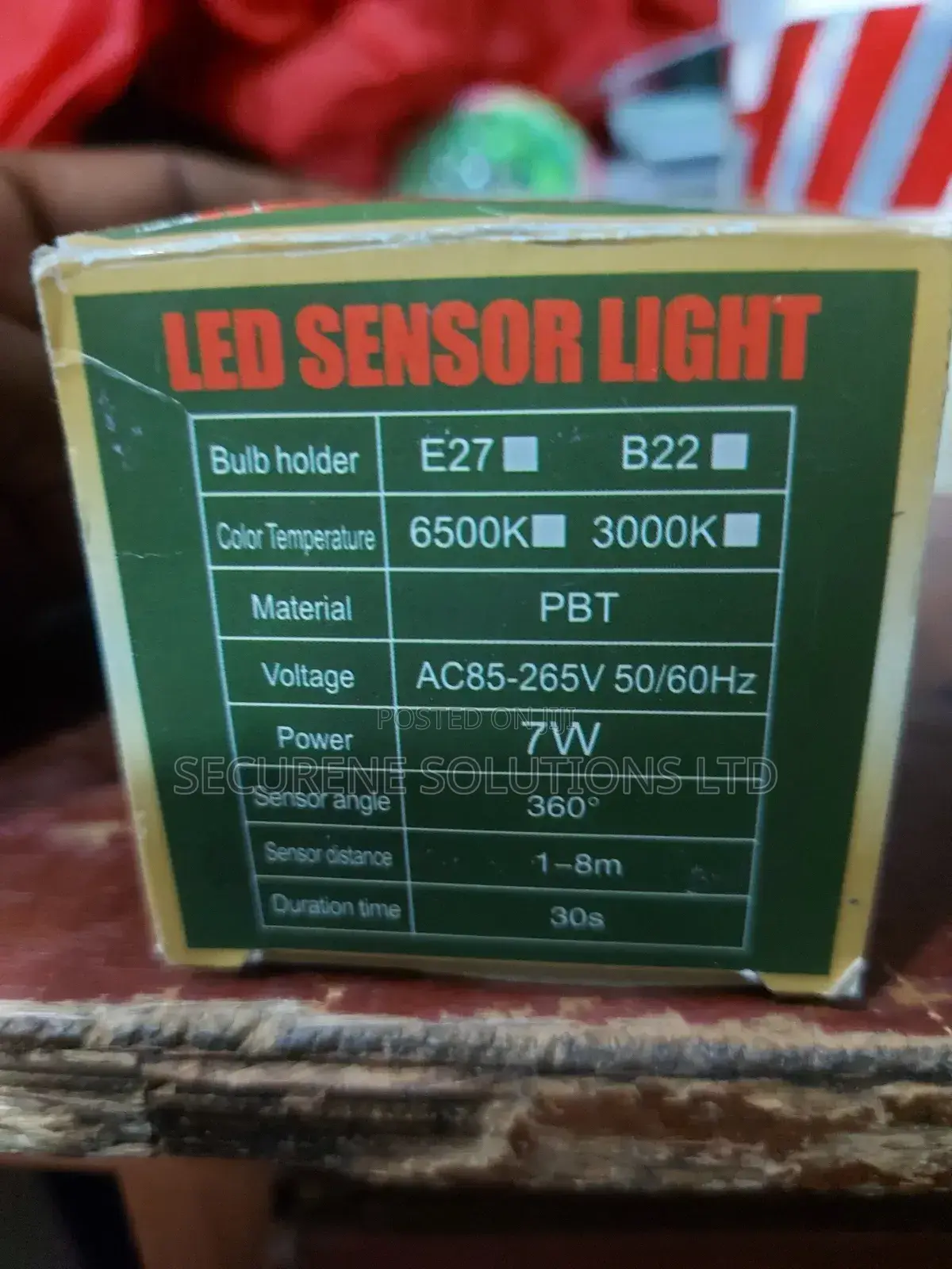 7w Sensor Bulb" or "Motion Sensor Led Bulb