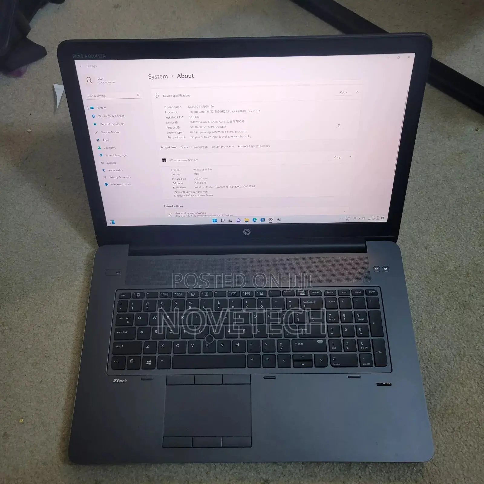 Laptop HP ZBook 17 G3 16GB Intel Core I7 SSD 256GB