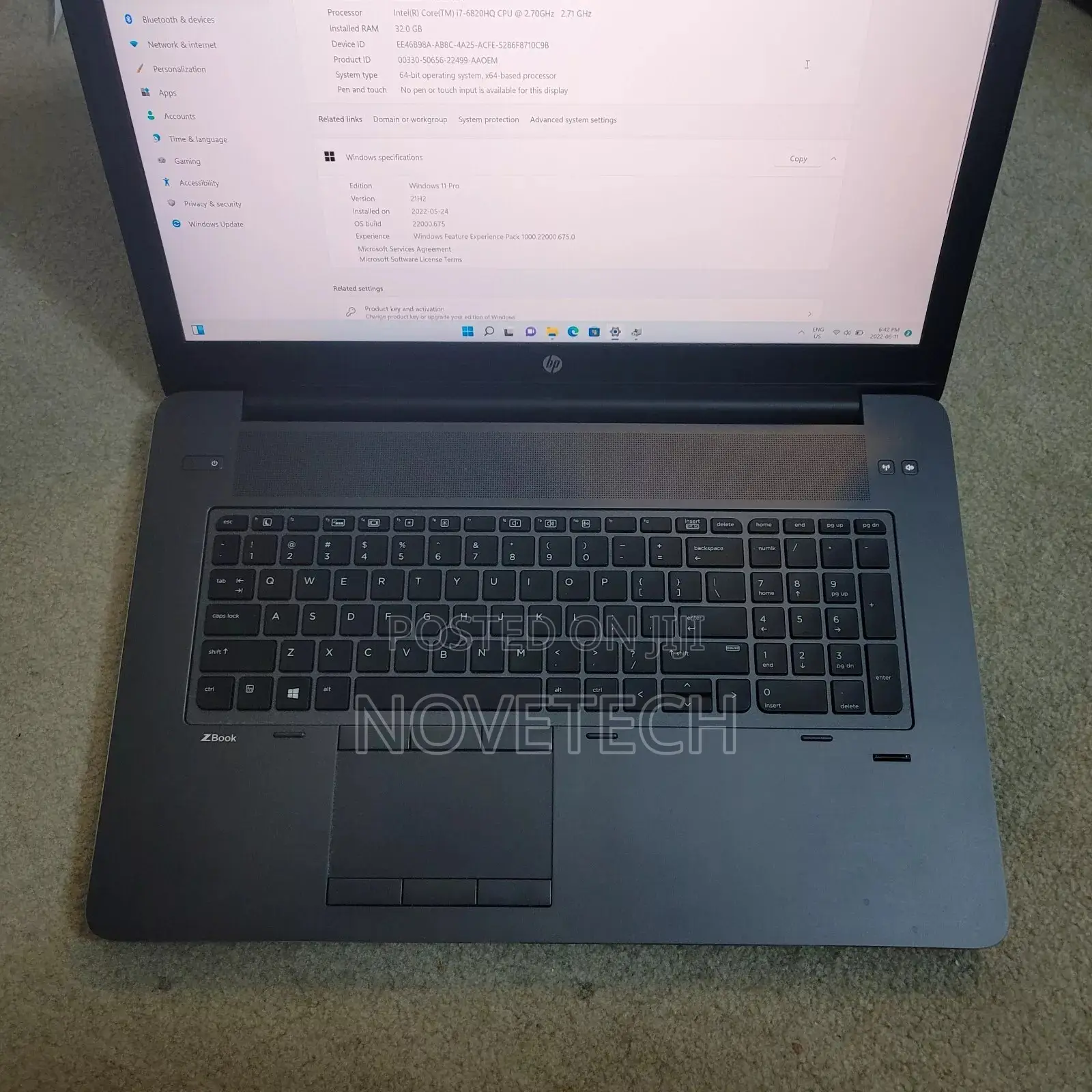 Laptop HP ZBook 17 G3 16GB Intel Core I7 SSD 256GB