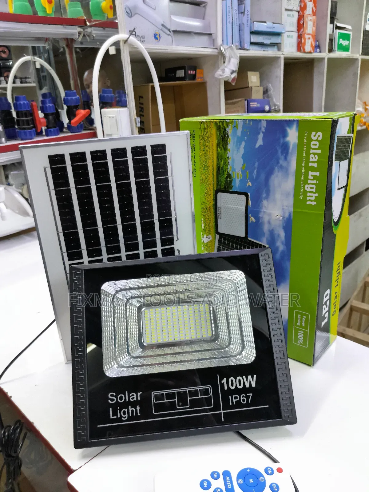 Led Security Solar Flood Light 100w 💯 Led Sensor Remote