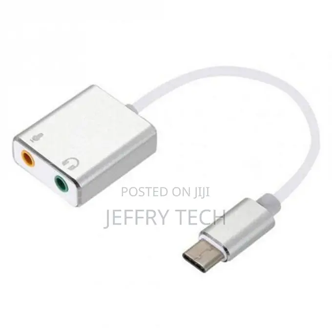 Connector Type C Cable Sound Card Splitter External Adapter