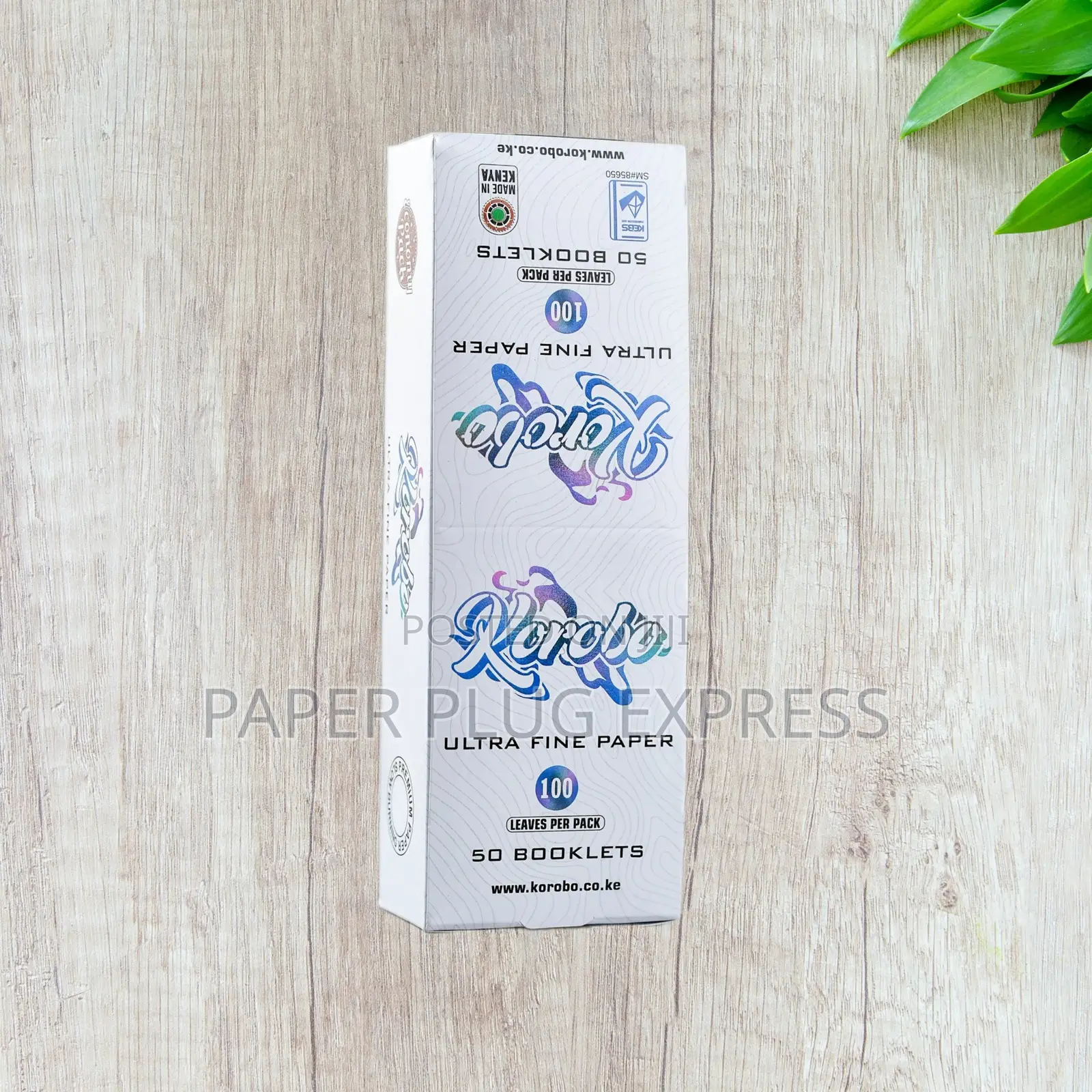 Korobo White Regular Size Rolling Papers - 100 Leaves