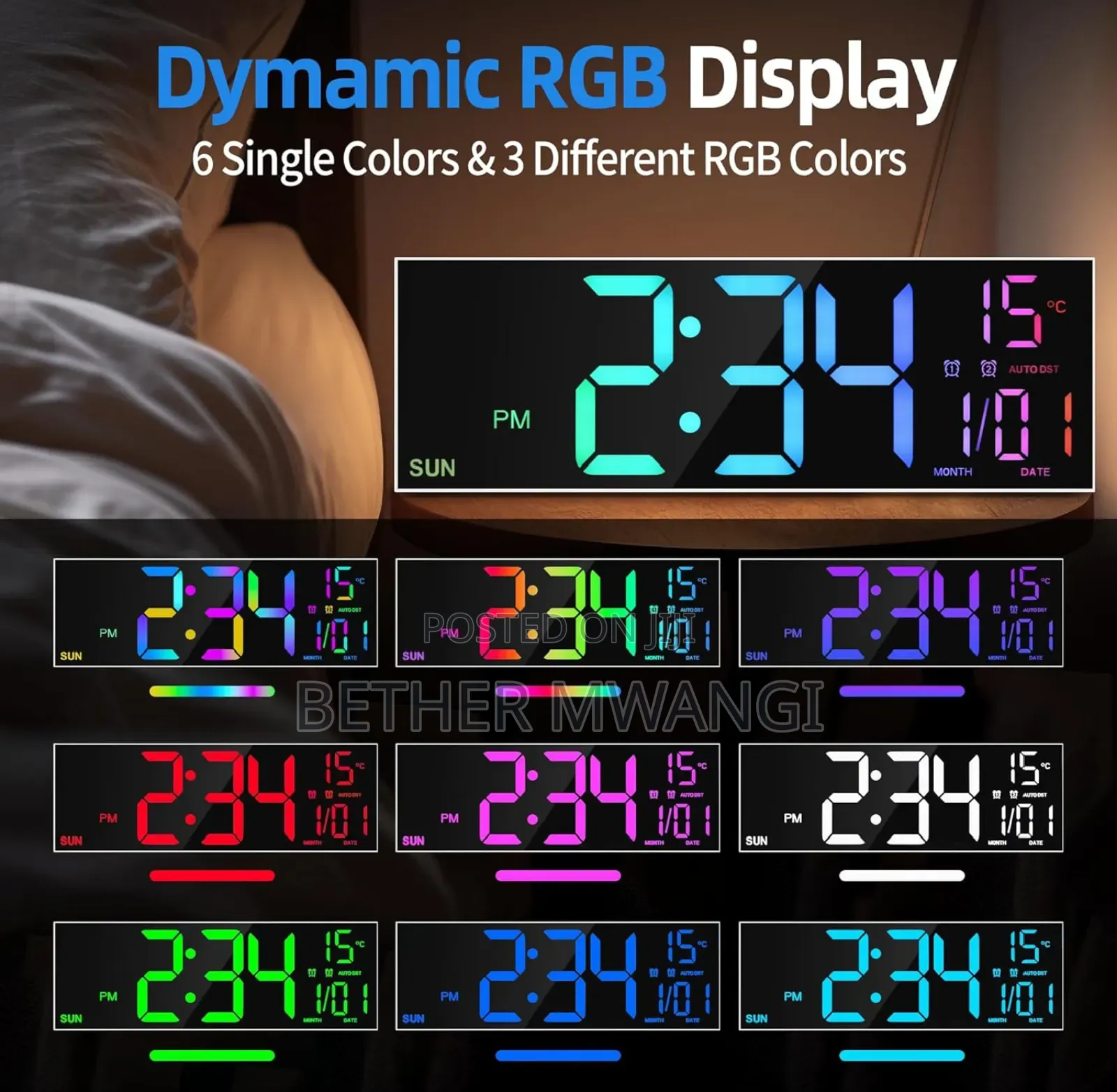 Large Digital Wall Clock With Remote Control in Kenya
