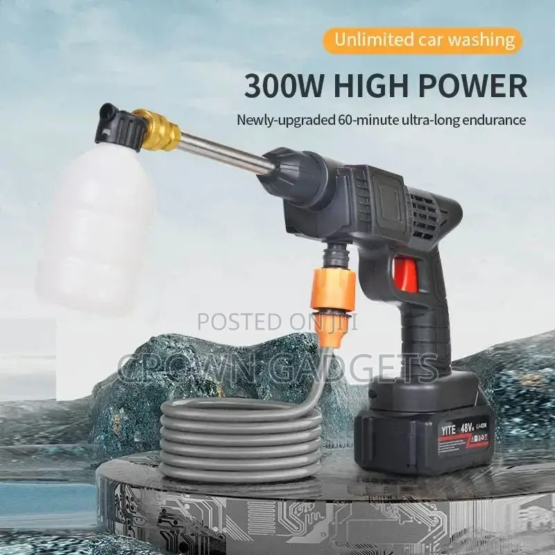 Portable Car Wash Gun – Cordless Electric High Pressure