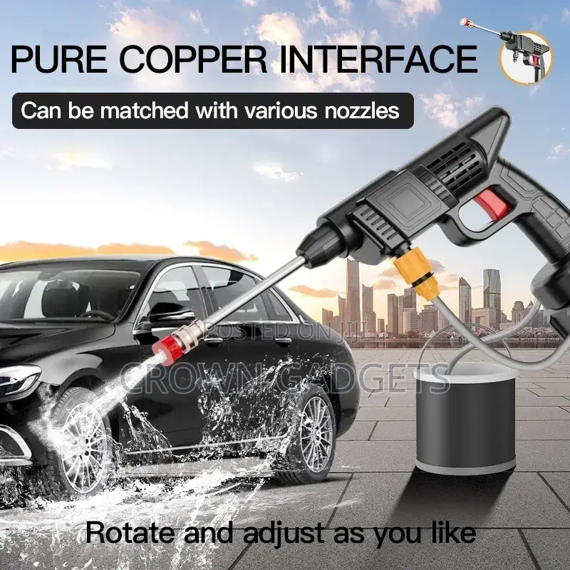Rechargeable Car Wash Gun – Handheld Power Jet Cleaner