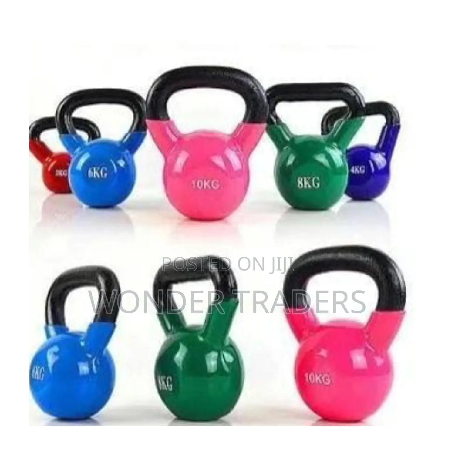 *Kettle Bells*.
 Weight : 2kgs - 20kgs.
 at 400