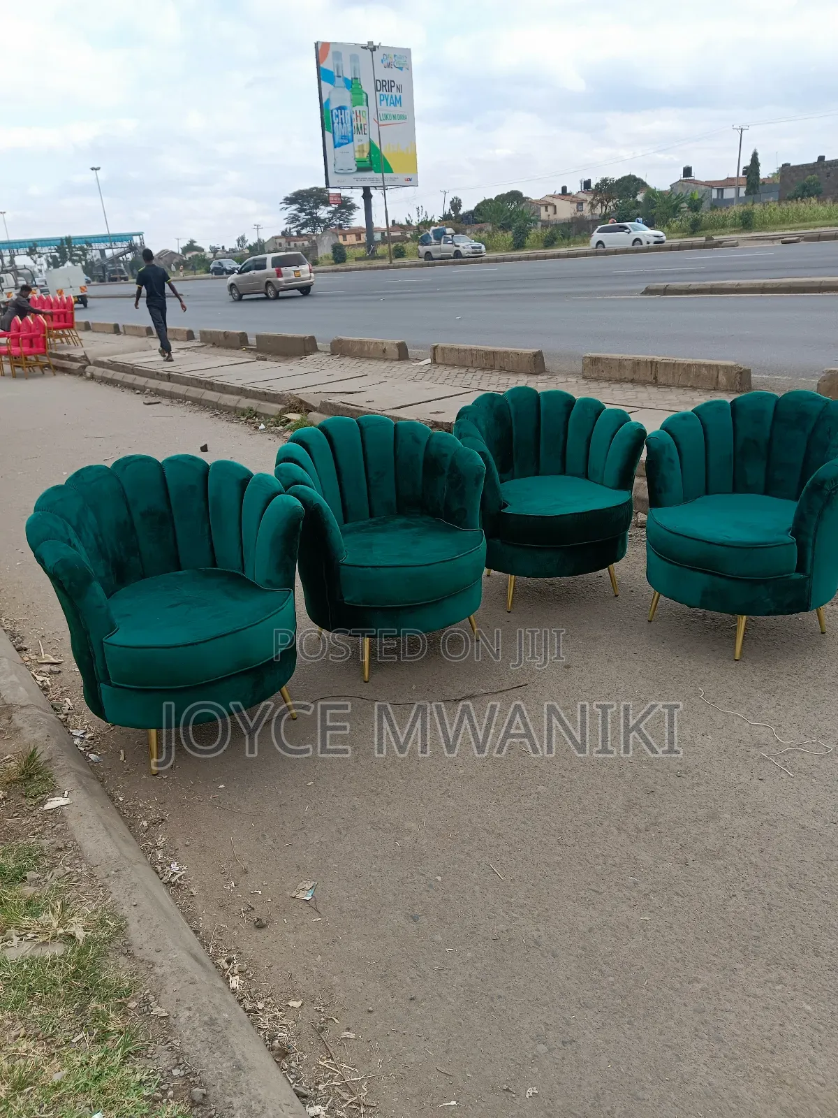 Pedicure Green Seats or Flower Sofa Design 