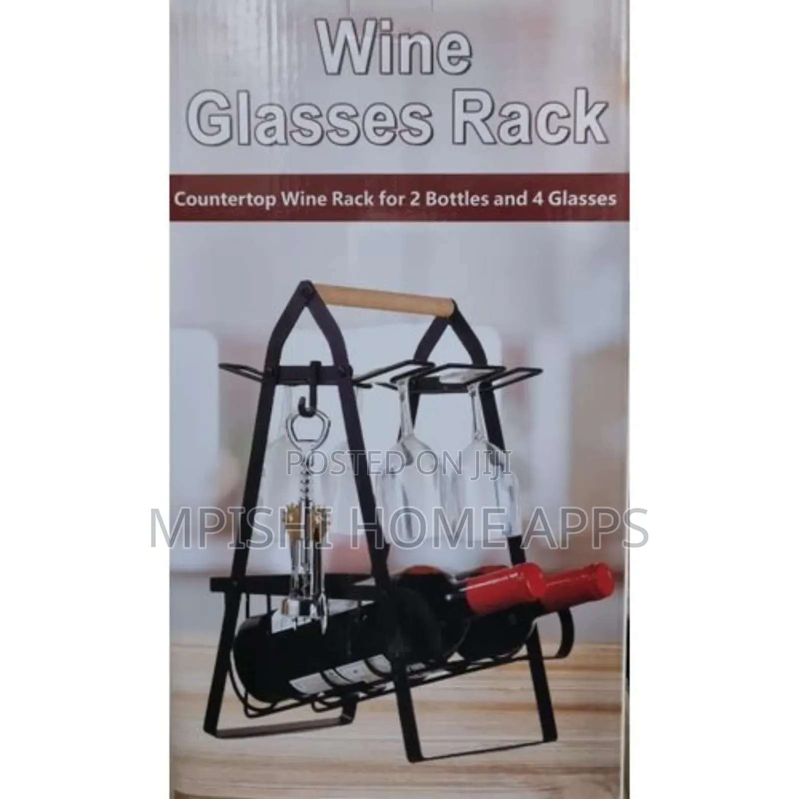 Metallic Wine Glass Rack