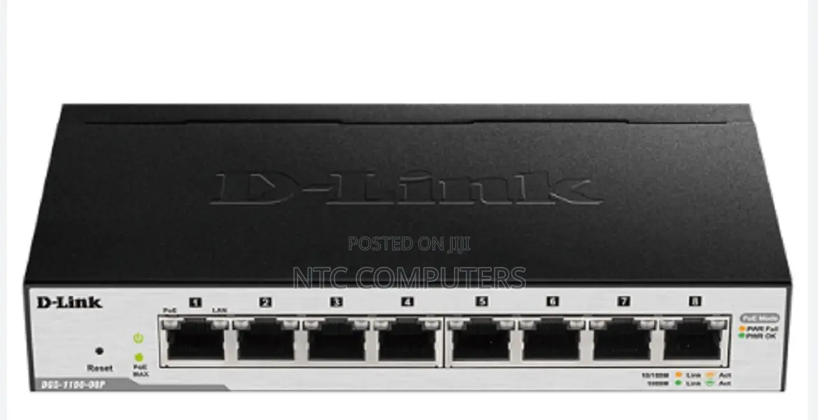 D-Link DGS-1100-08p 8 Port Gigabit Poe Smart Switch