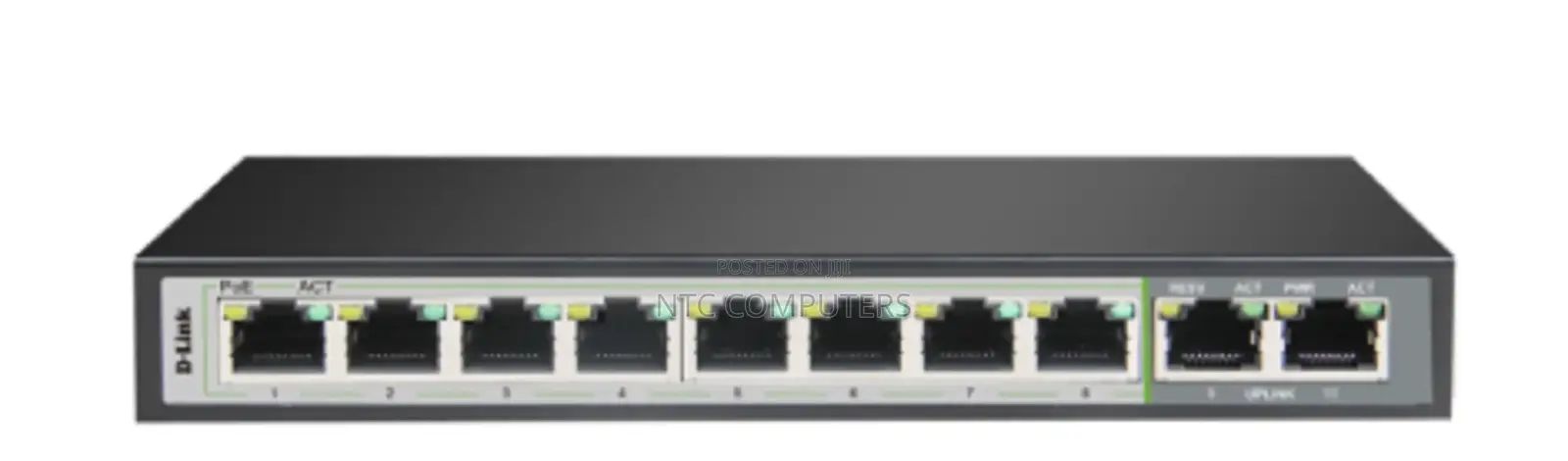 Dlink DGS-F1010p-E 250m 10-Port 1000mbps Switch With 8 Poe