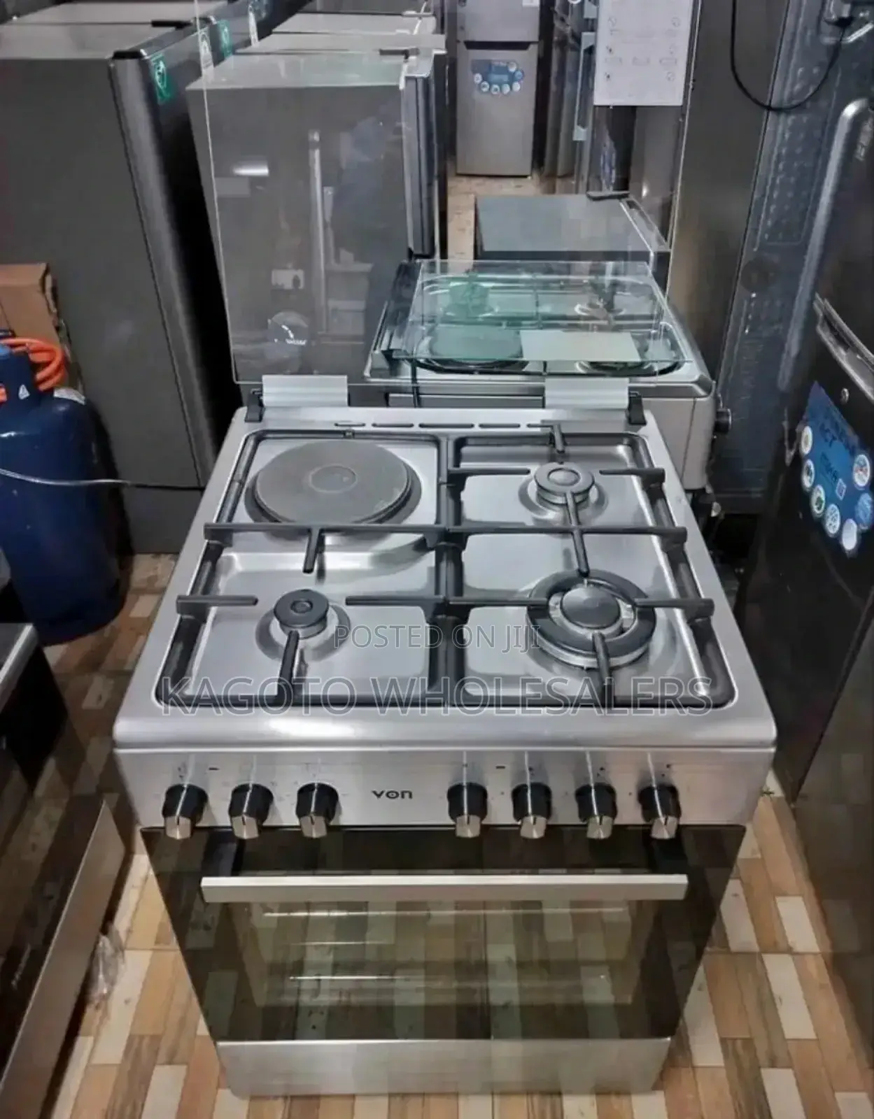 Silver 3+1 Electric Oven Von Gas Cooker