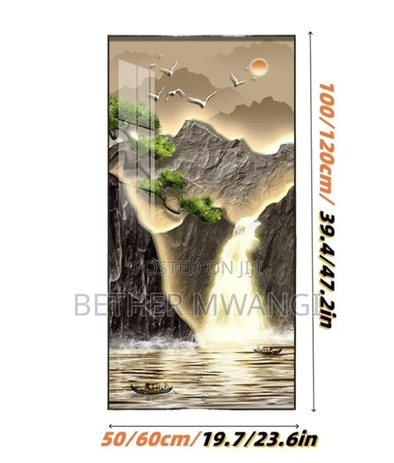 3d Led Premium Waterfall Crystal Wall Painting in Kenya