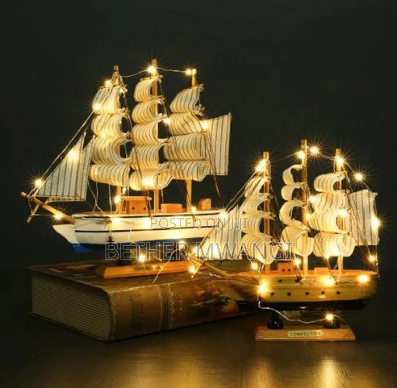 Led Small Wooden Fishing Boat in Kenya