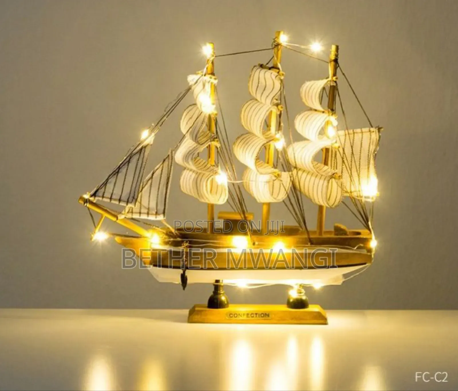 Led Small Wooden Fishing Boat in Kenya