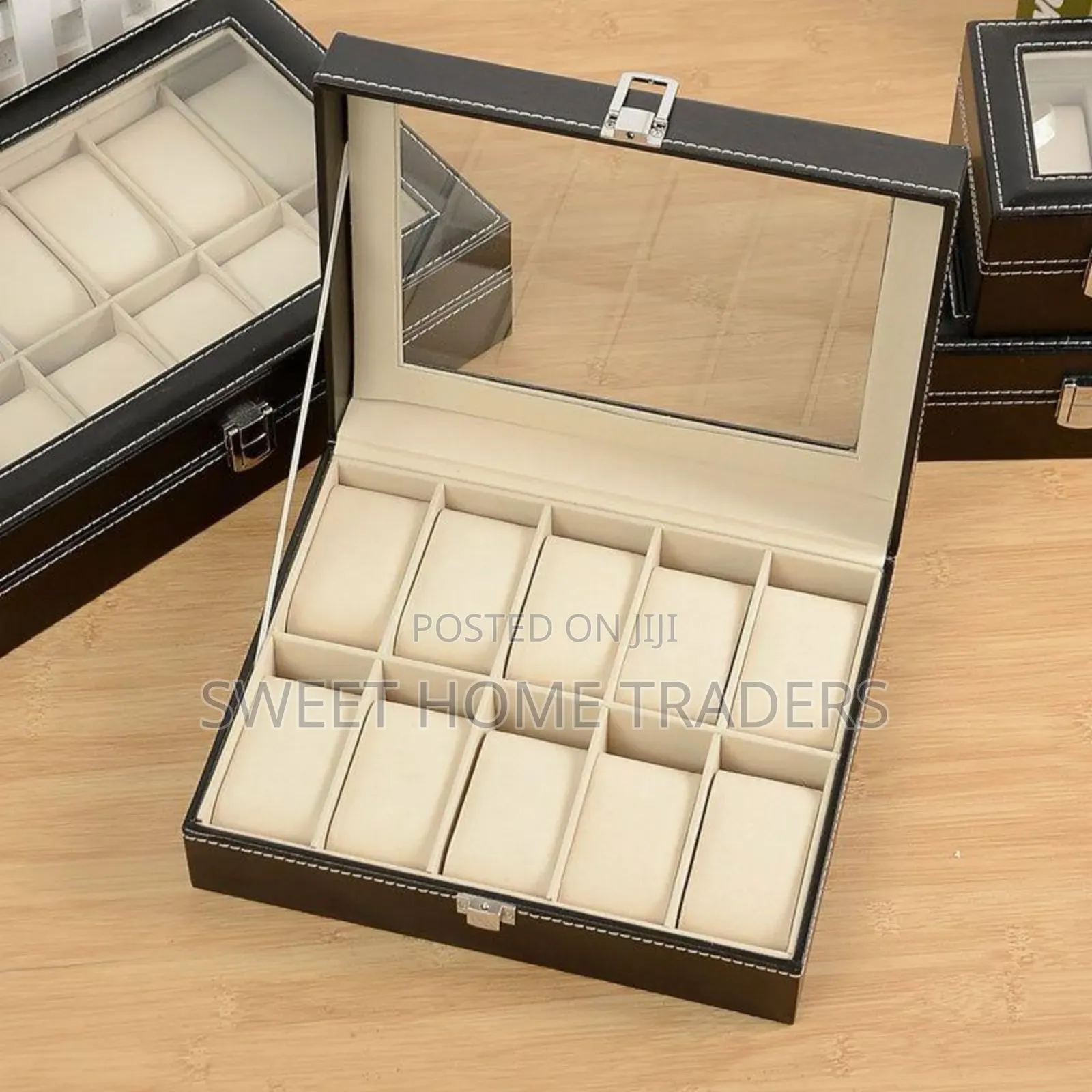 Leather 12 Slots Watch Organizer