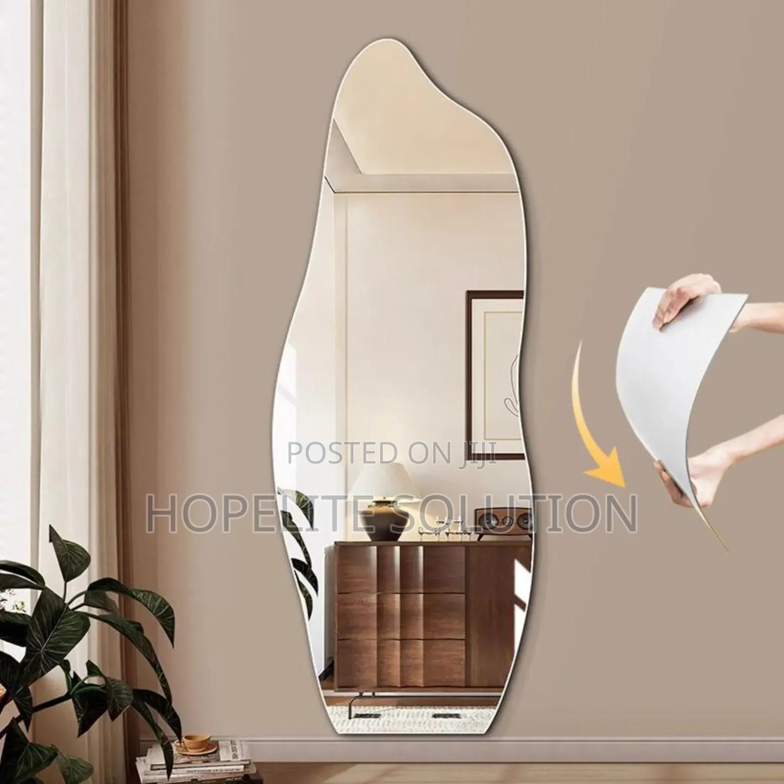 Acrylic Self Adhesive Dolphin Mirror