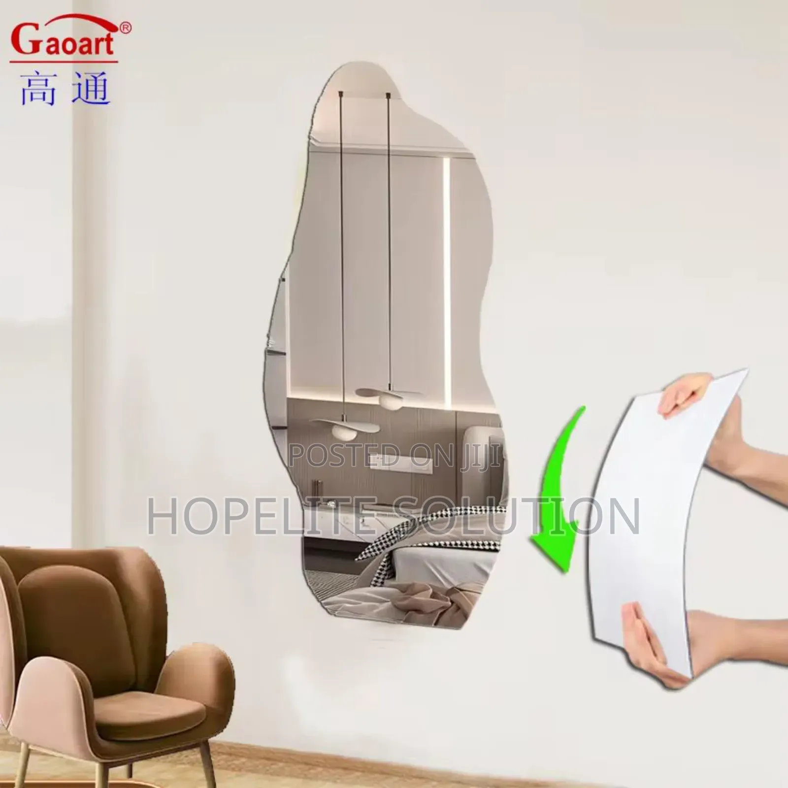 Acrylic Self Adhesive Dolphin Mirror