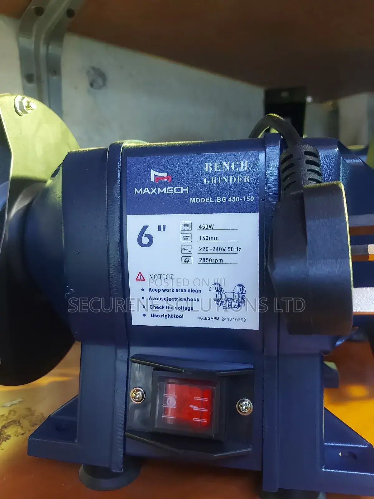 Maxmech Bg 450-150 6" Bench Grinder.