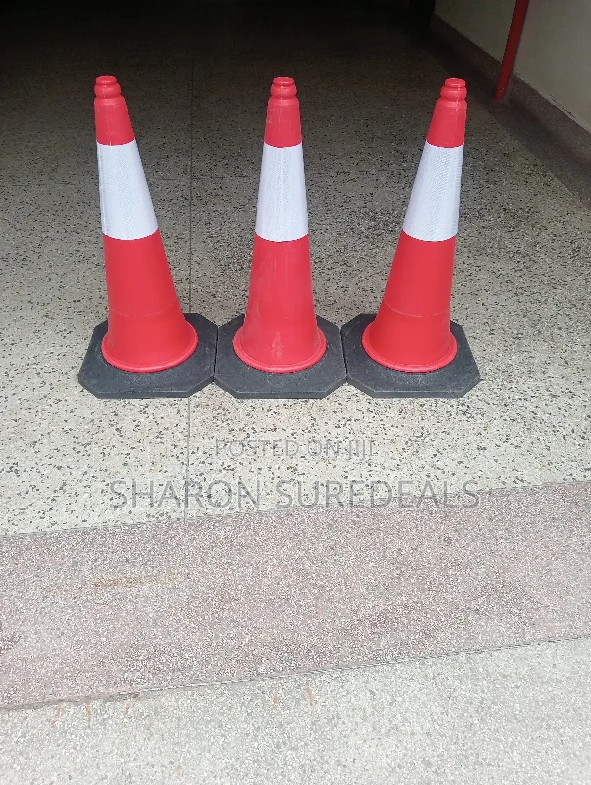 Reflective Traffic Cone Red/White
