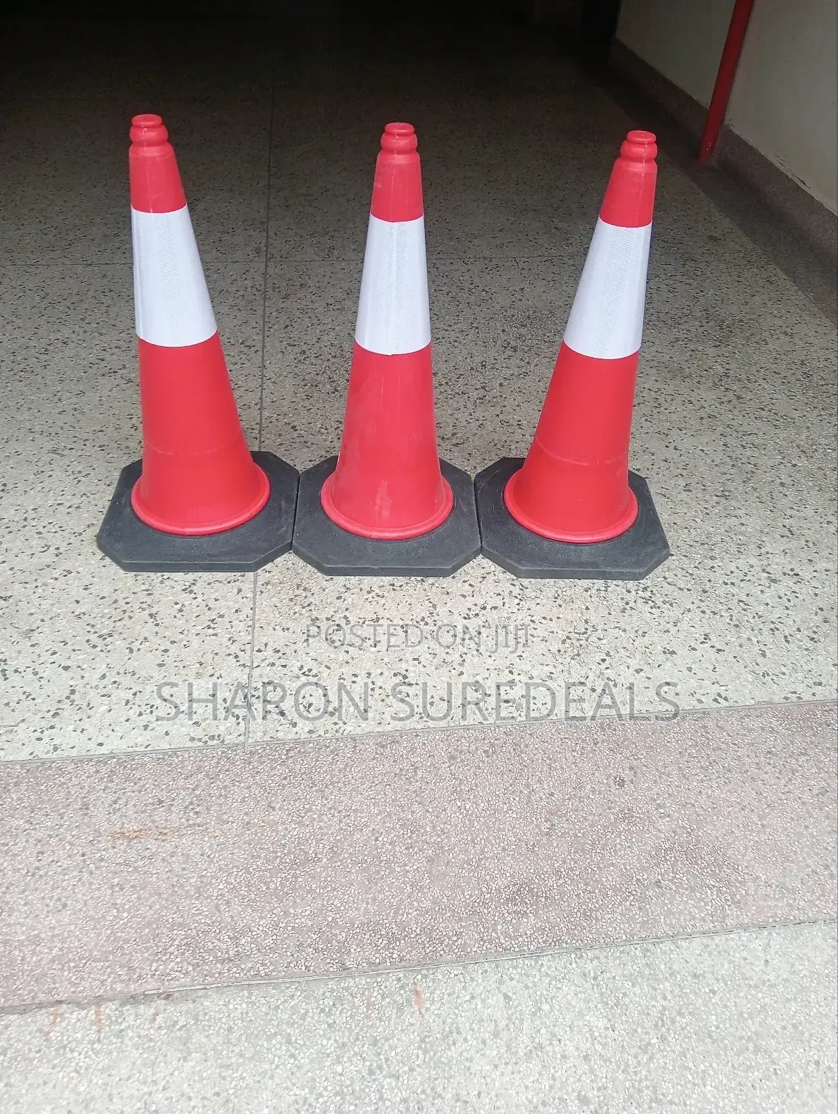 Reflective Traffic Cone Red/White