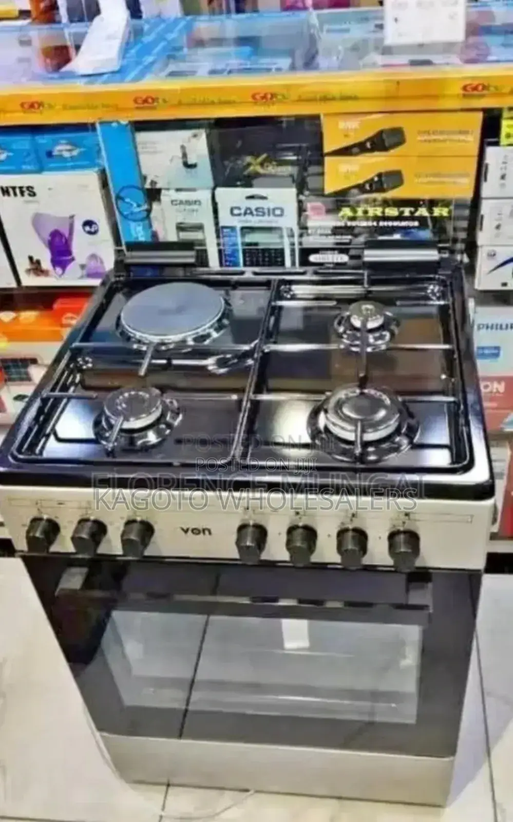 Silver Von 60by60 3+1 Standing Cooker