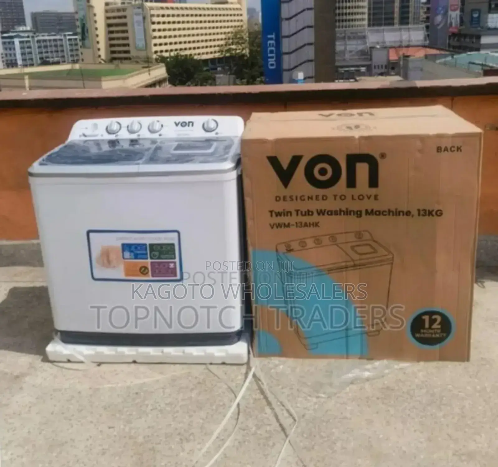 Twin Tab, Double Tab, Von. 13kgs Washing Machine