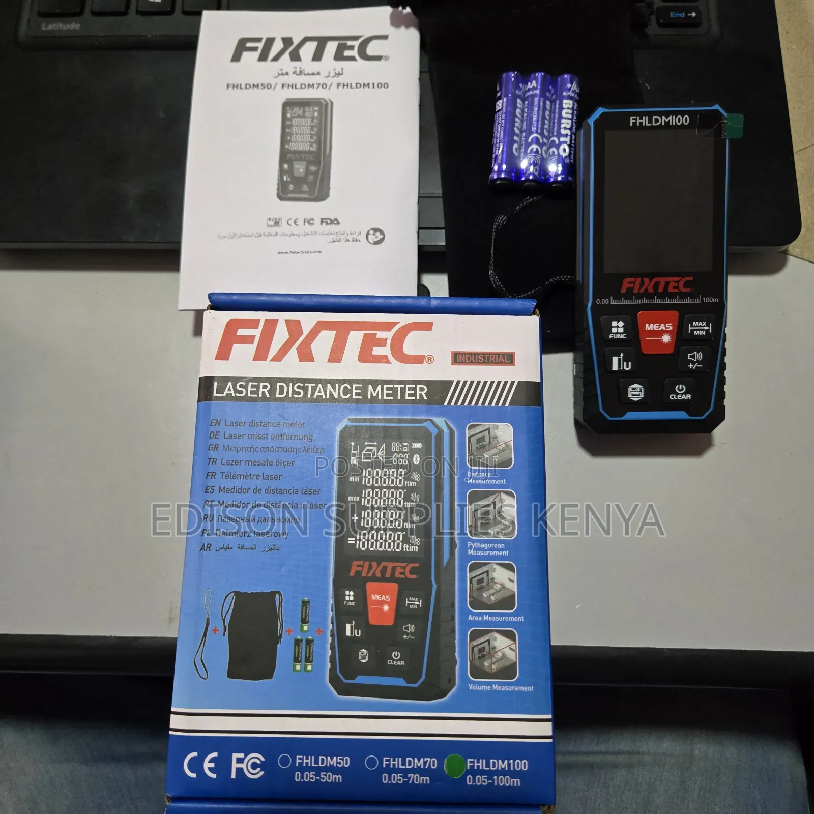 Laser Distance Meter 100m Fixtec Laser Range Finder 100metre