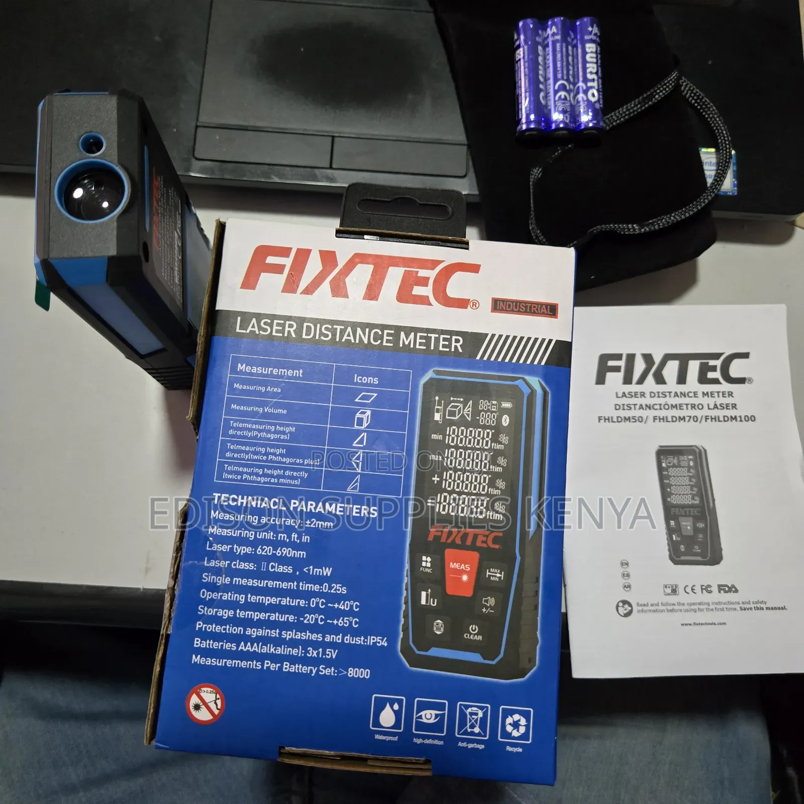 Laser Distance Meter 100m Fixtec Laser Range Finder 100metre