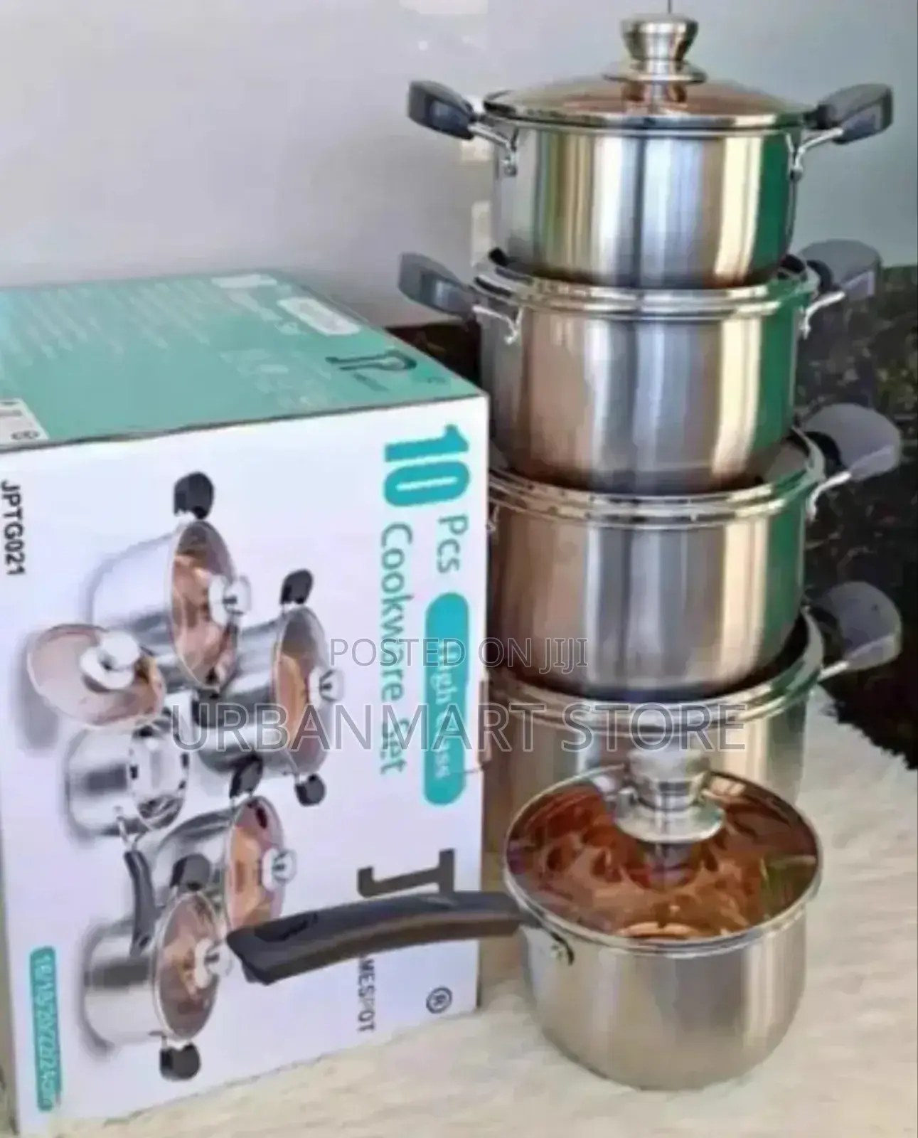 Jp 10-Piece Stainless Steel Cookware Set