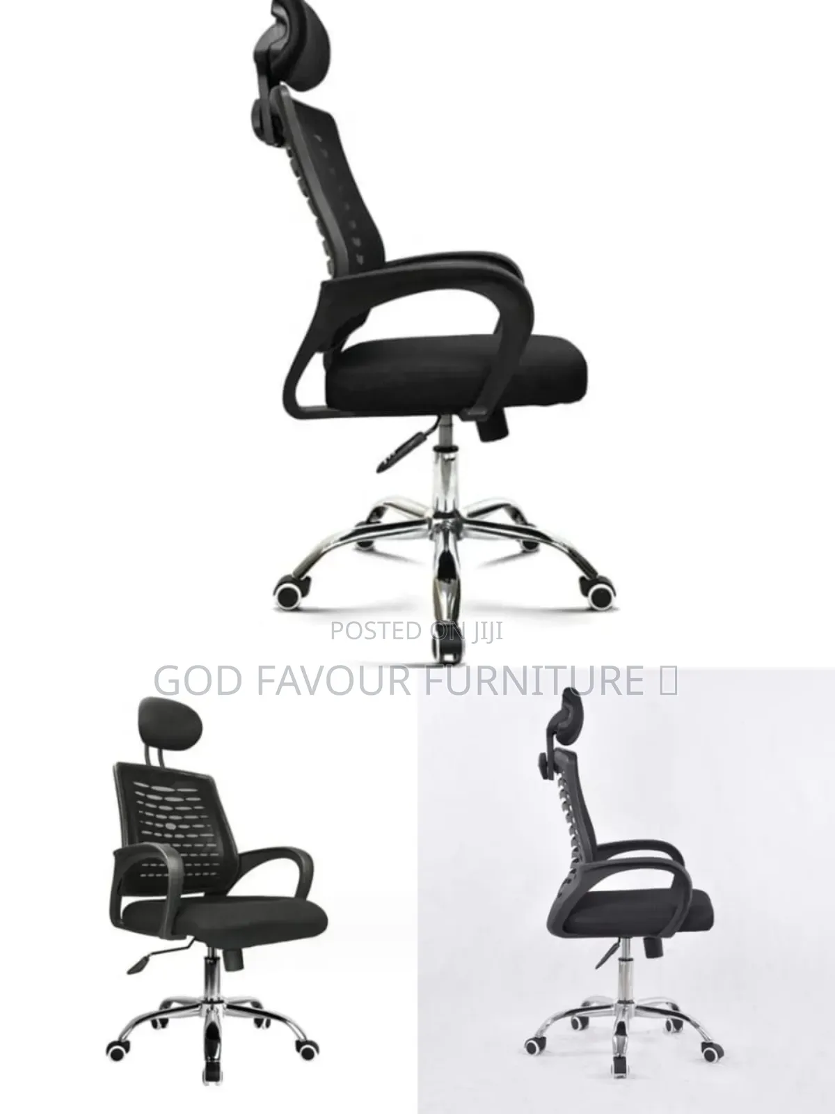 Headrest Swivel Black Adjustable Office Chair Ytf9m