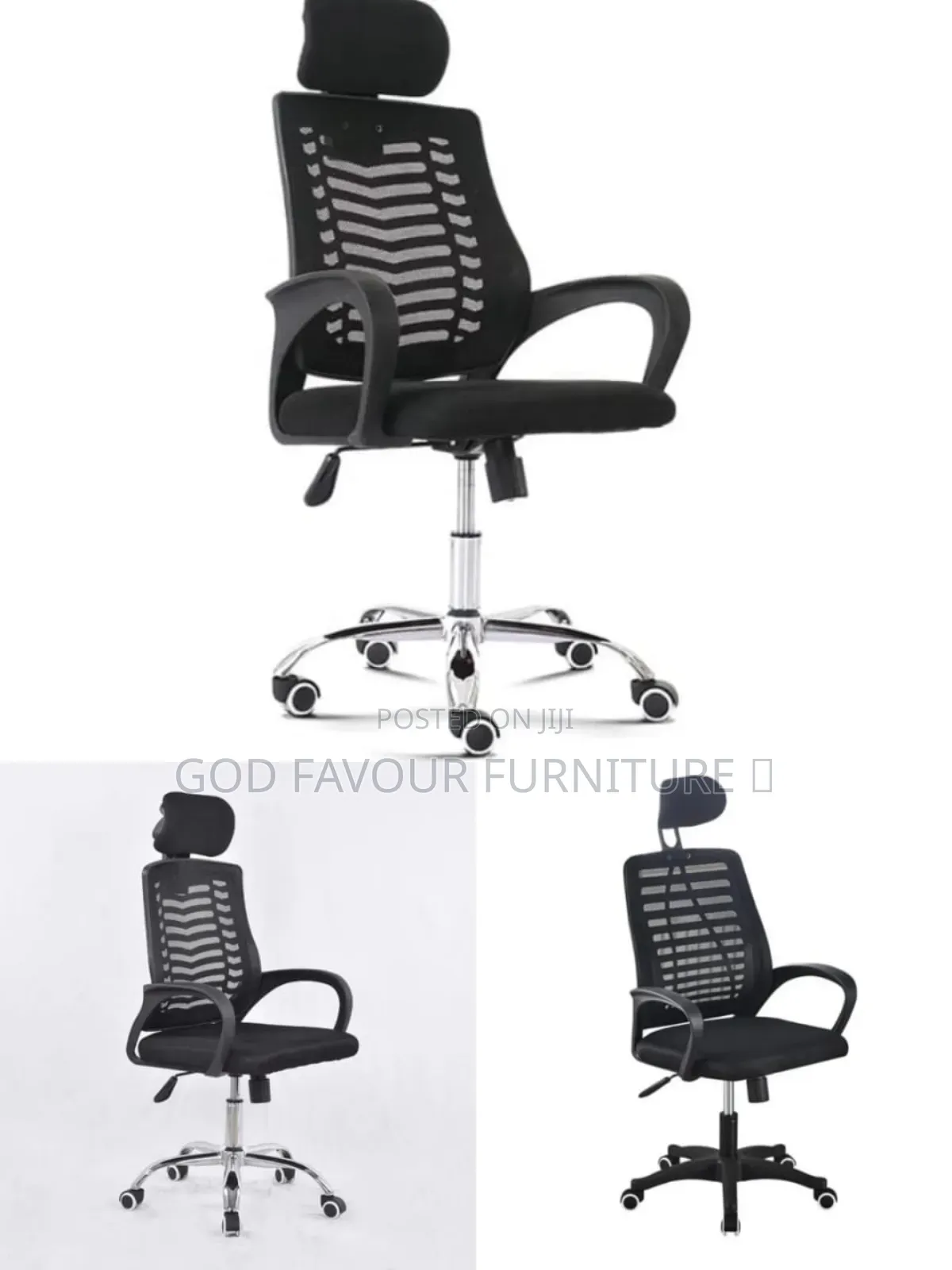 Quality Black Swivel Headrest Chair Office Chair Jk8v