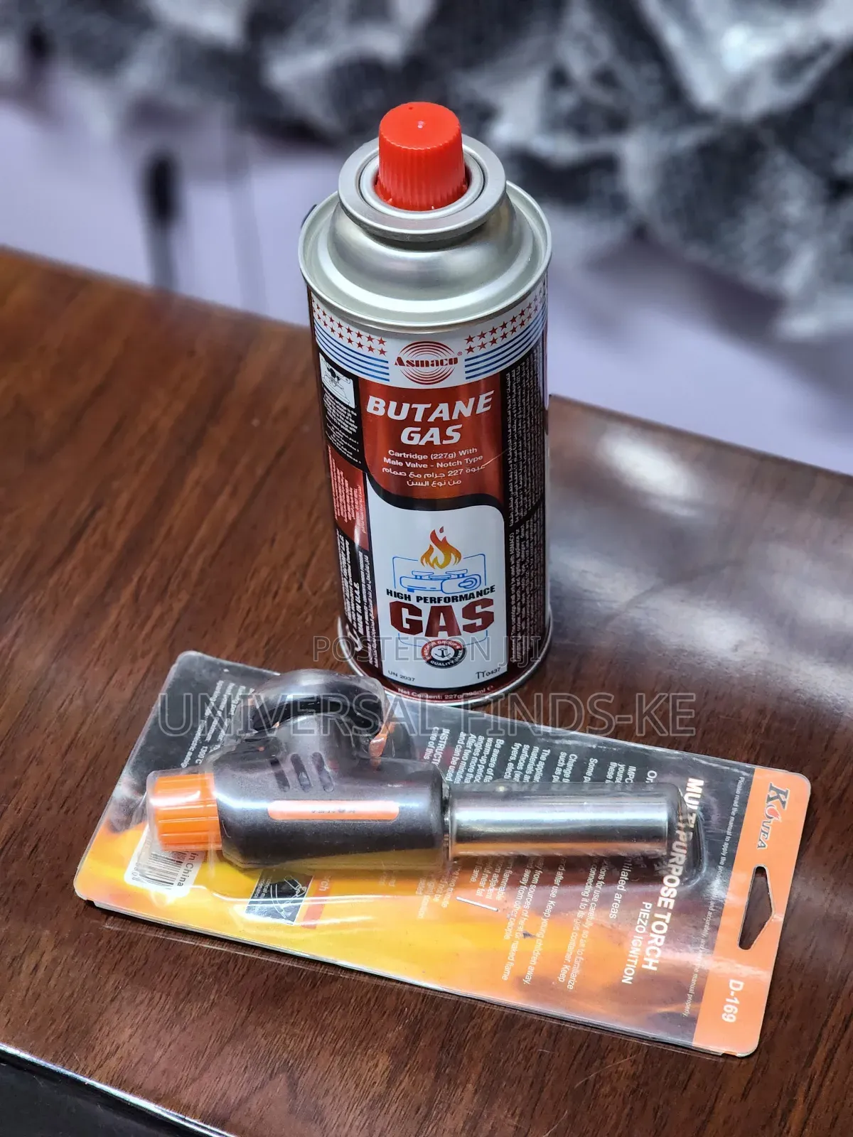 Portable Butane Gas Refill Canister + Butane Blame Torch