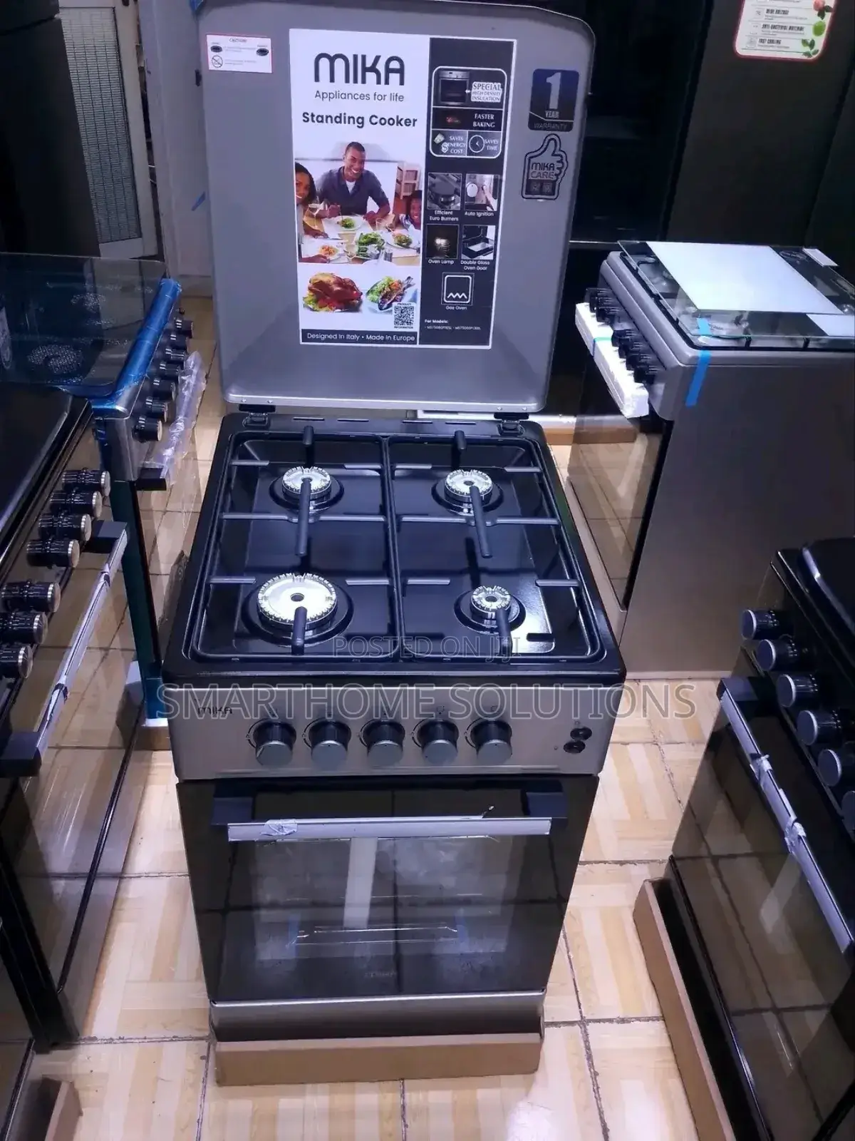 Compact Mika 50x60 Full Gas Cooker – (Mst5060u13ebl)