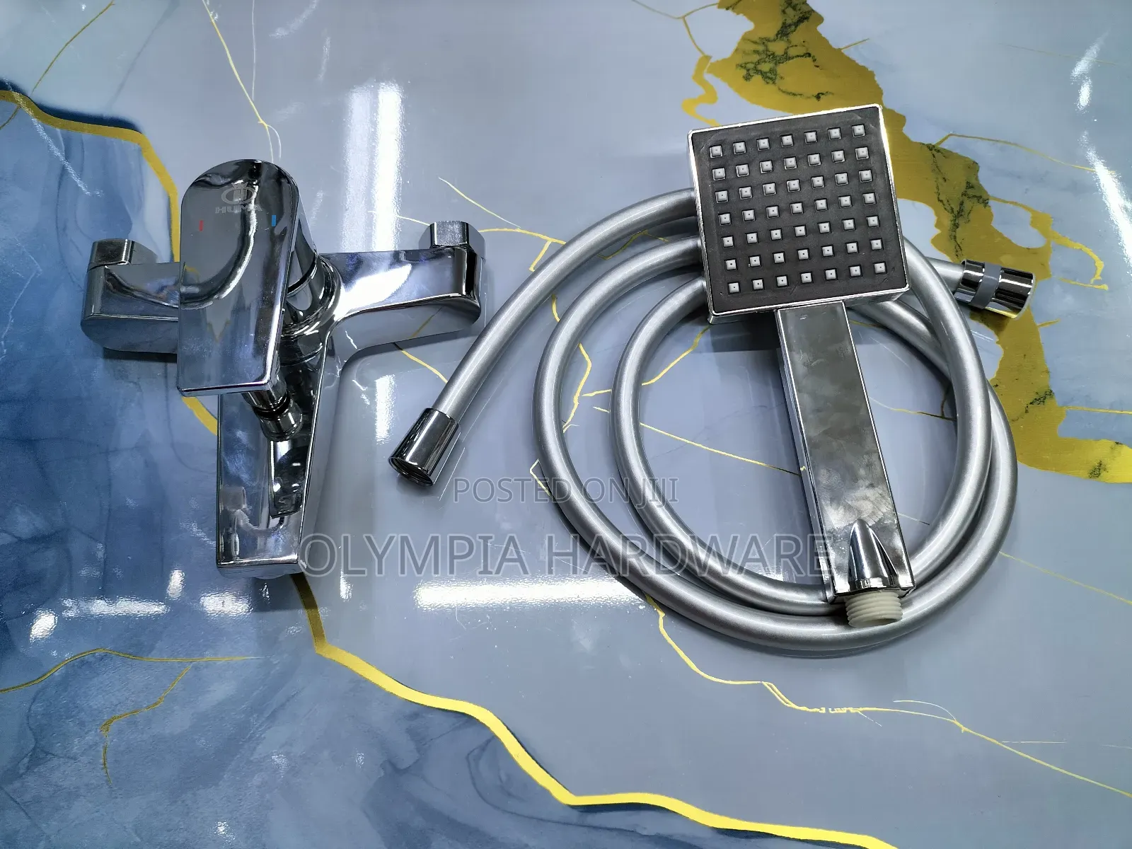 Bath Mixer + Telephone Shower