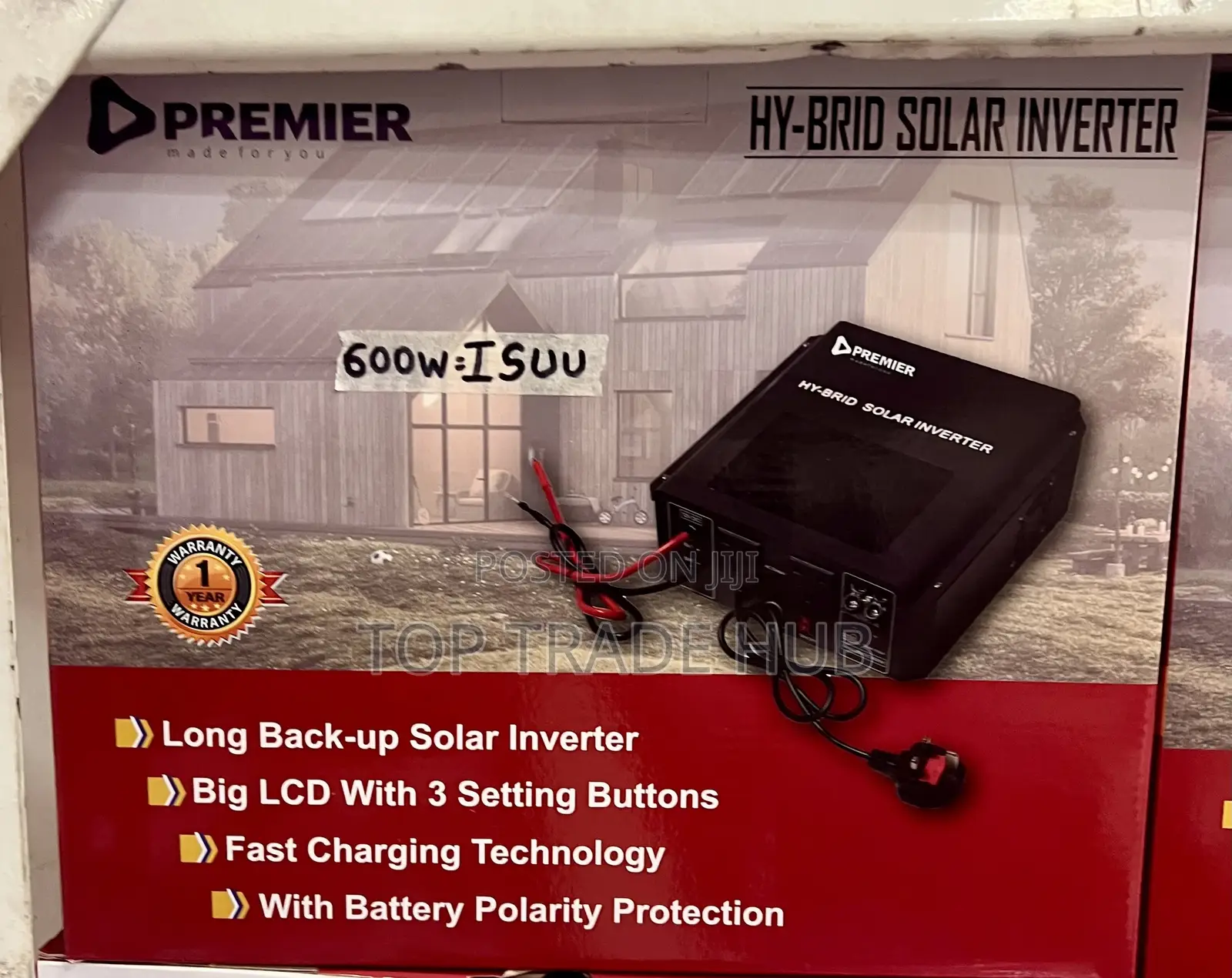Premier Hybrid Solar Inverter 12v 600watts
