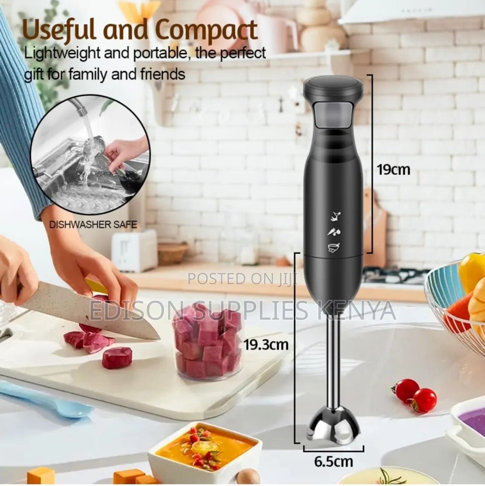 Hand Blender Immersion Blender 800 Watt Puree Smoothie Maker
