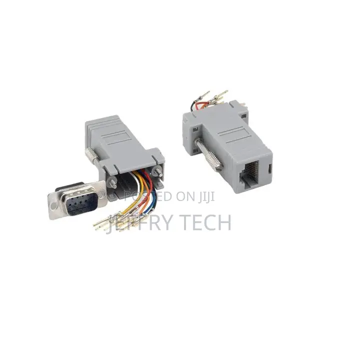 Removable Db9 (Rs232) Female to Rj45 Female Adapter