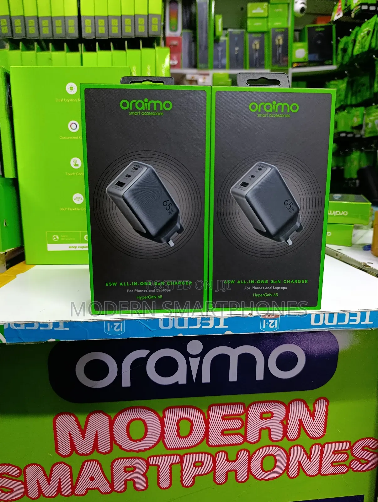 Oraimo Hypergan 65 65w Gan Wall Charger Kit 100w Cc Cable