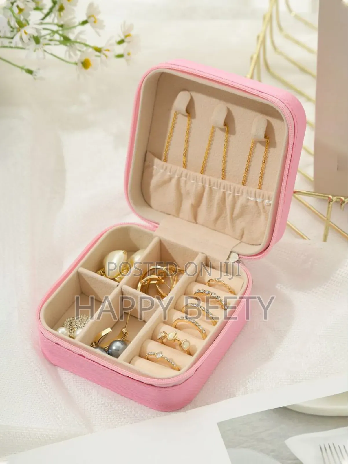 *Portable Jewelry Travel Case Organizer