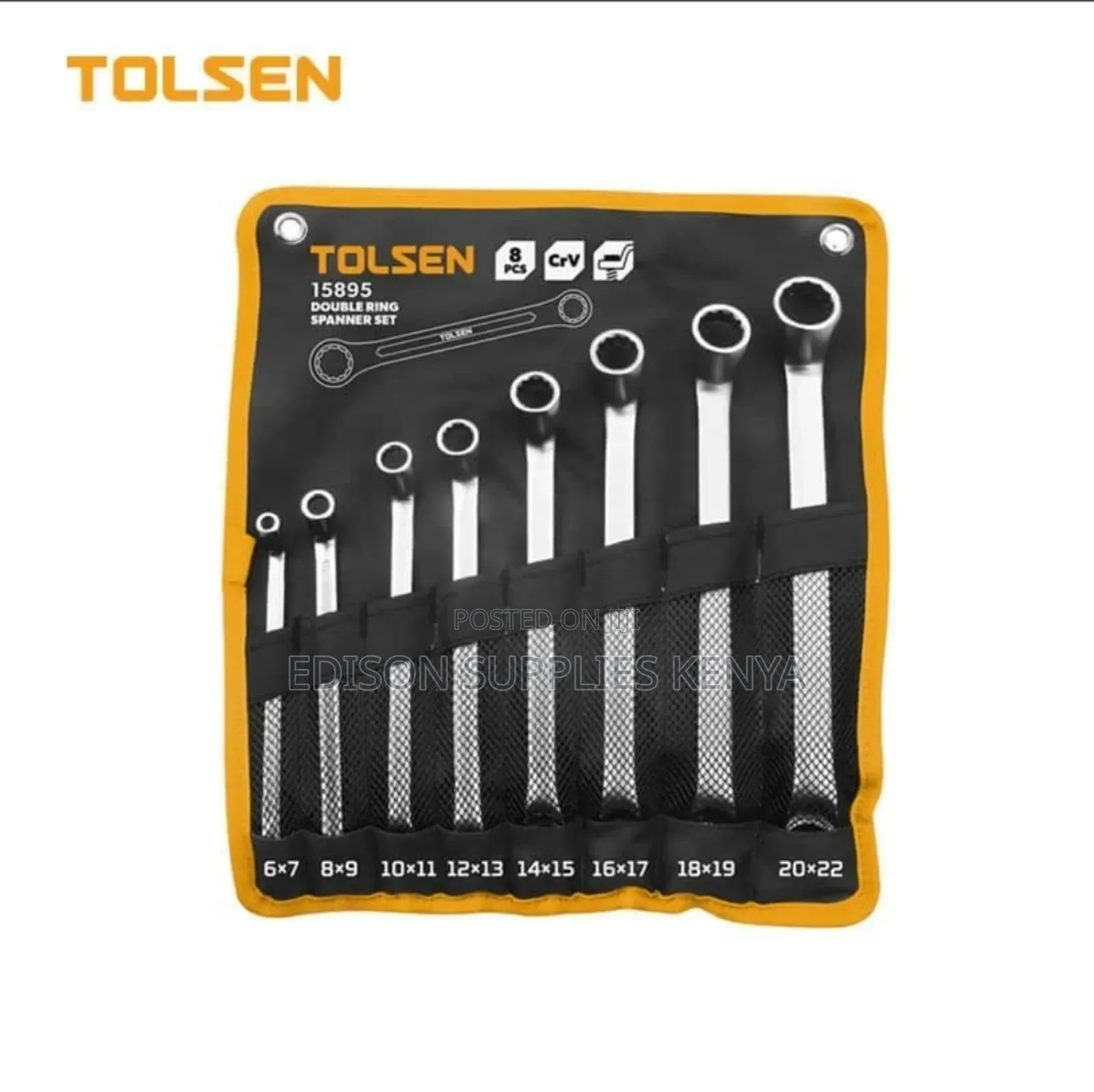 Offset Ring Spanner Tolsen Double Ring Spanners Set 8pcs