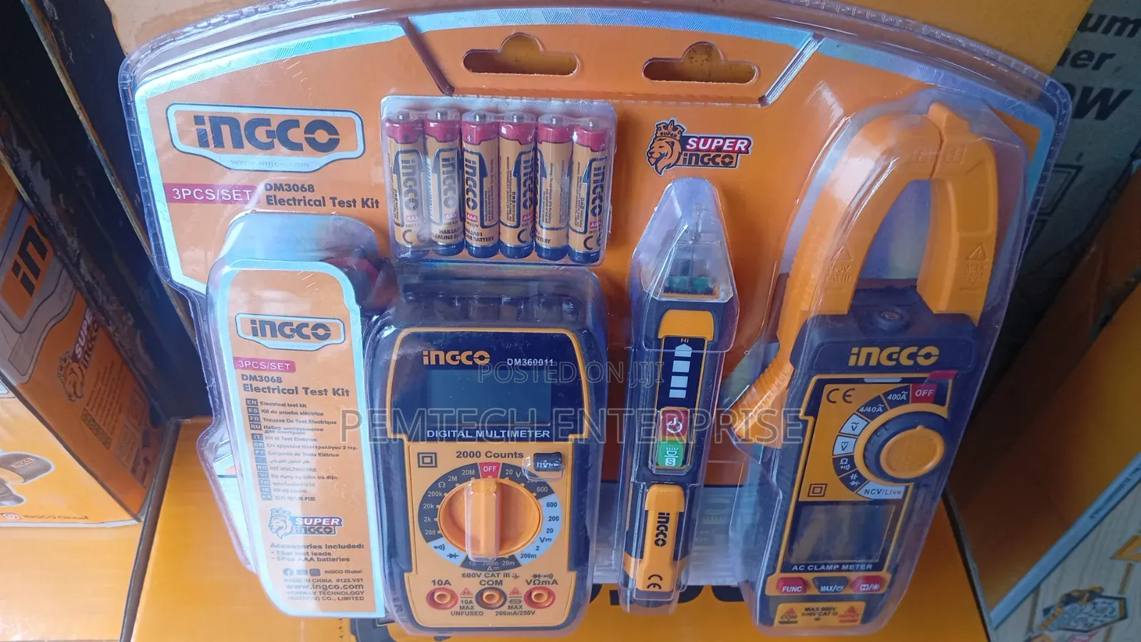 Ingco Electrical Test Kit, 3pc Dm3068