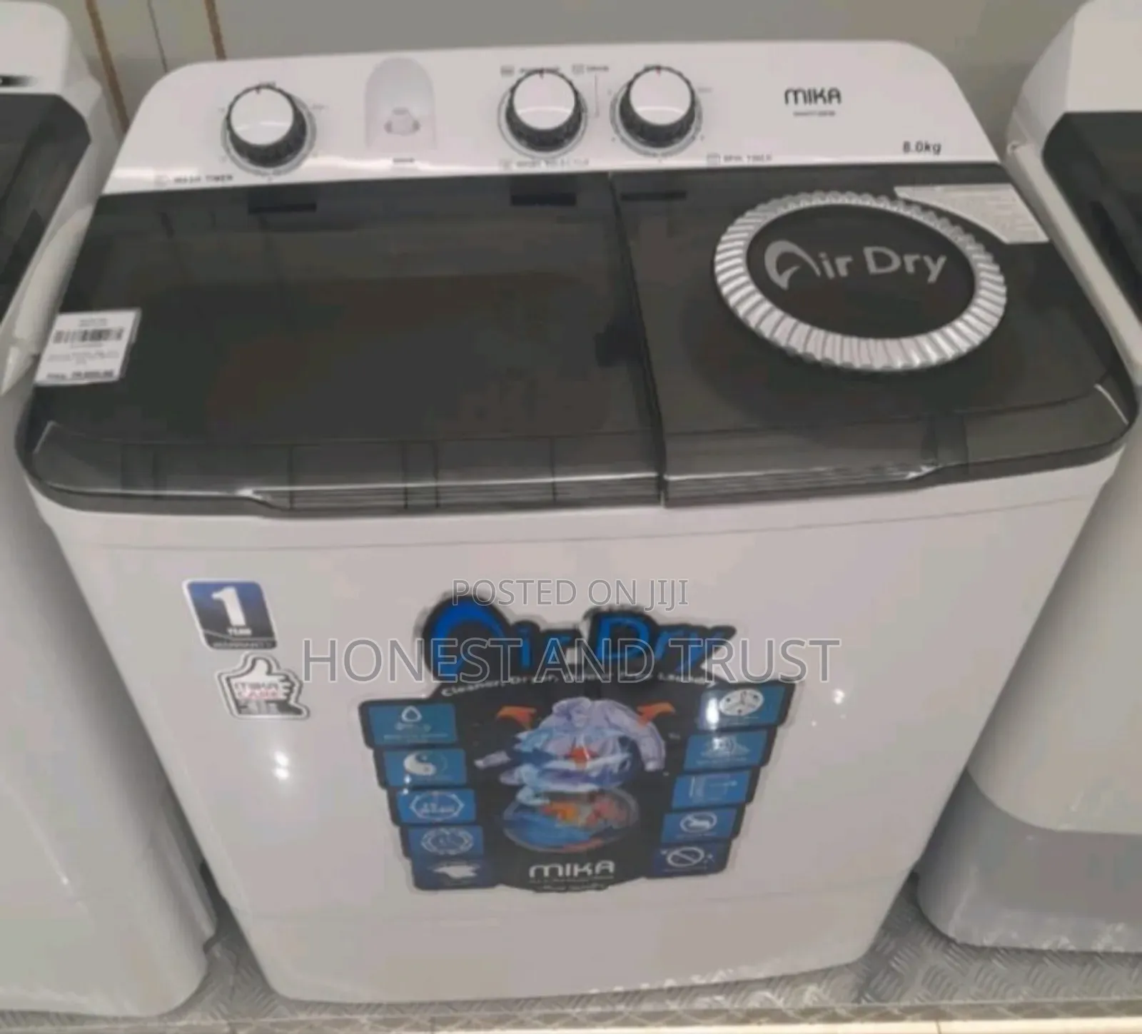 Mika 8kg Twin Tub Washing Machine