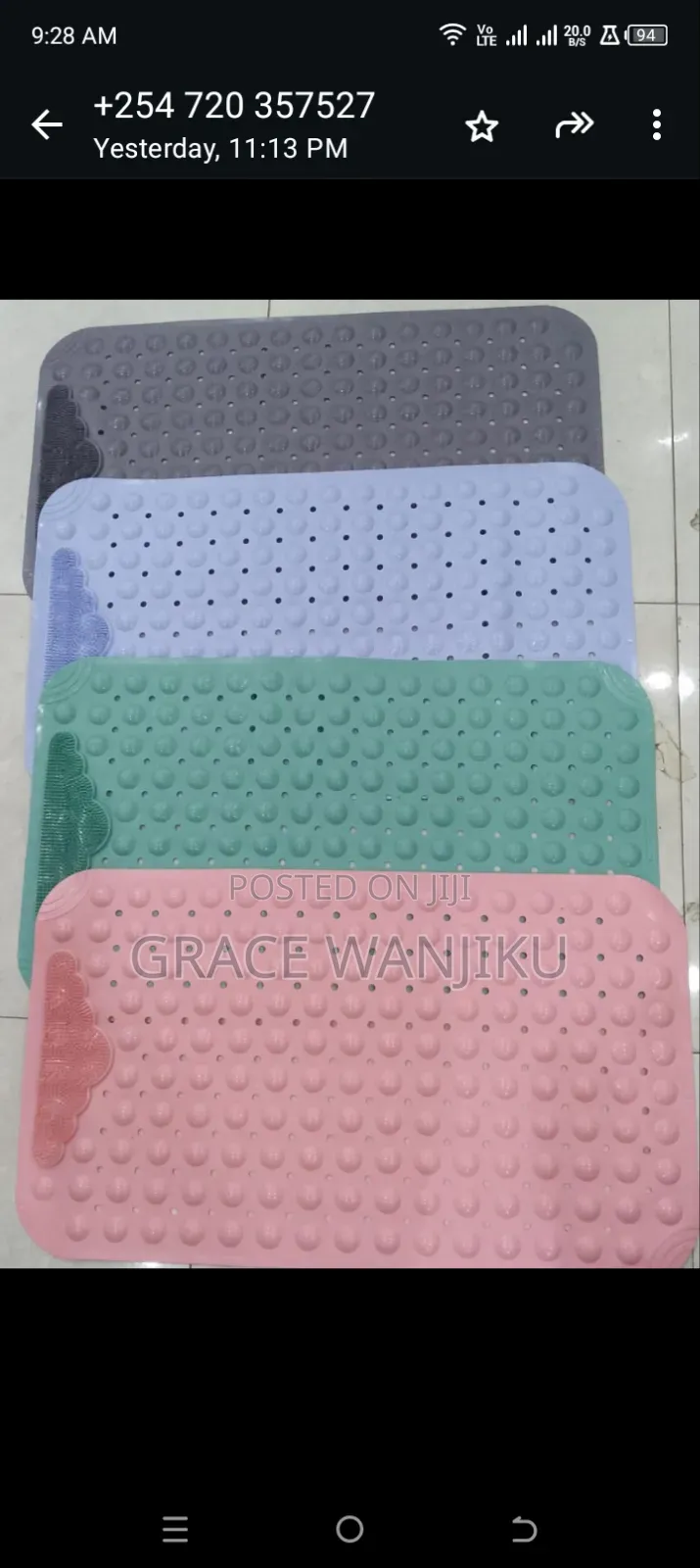 *45x60cm Antislip Bathroom Mat With Foot Scrub