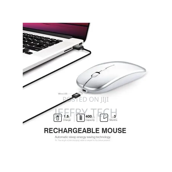 1pcs Ergonomic Rechargeable Wireless Computer Bluetooth Mou
