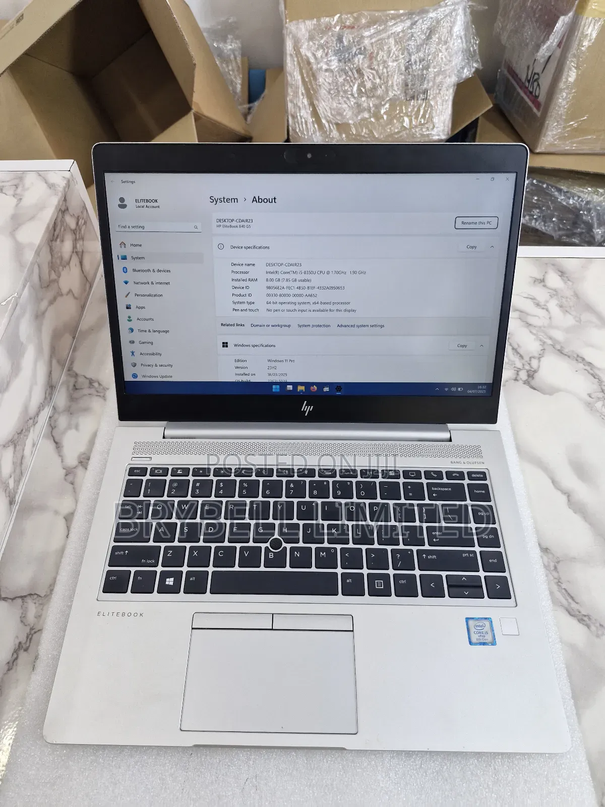 Laptop HP EliteBook 840 G5 8GB Intel Core I5 SSD 256GB