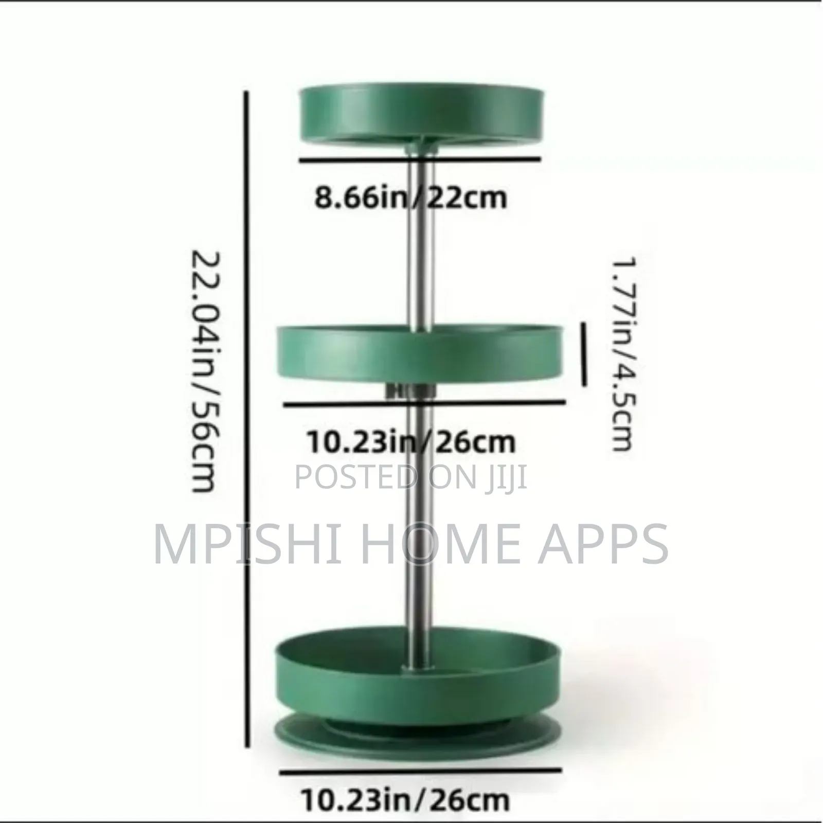 3 Tier Rotating Shelving (Green)