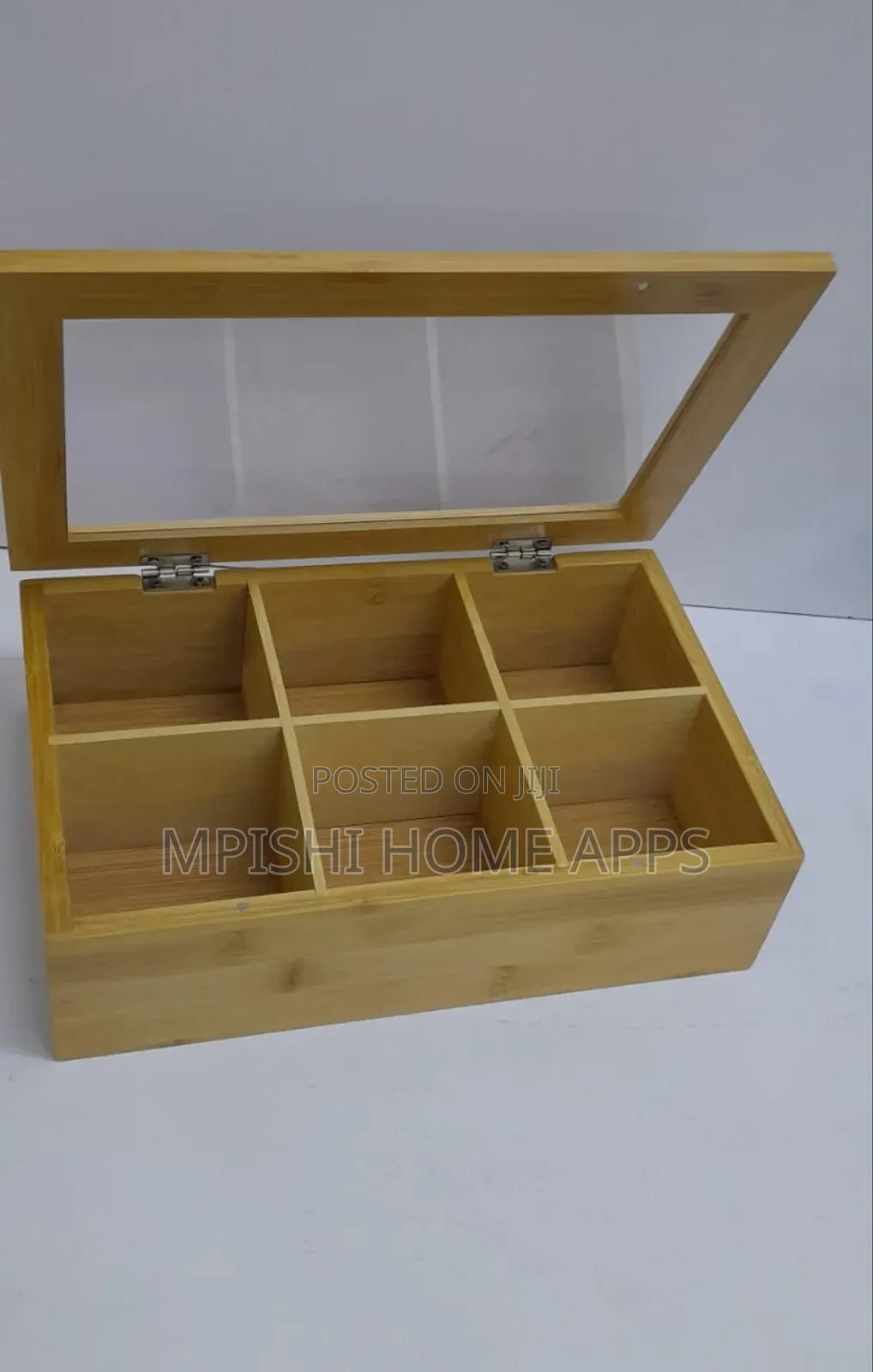 6 Slots Bamboo Wooden Teabag Organiser