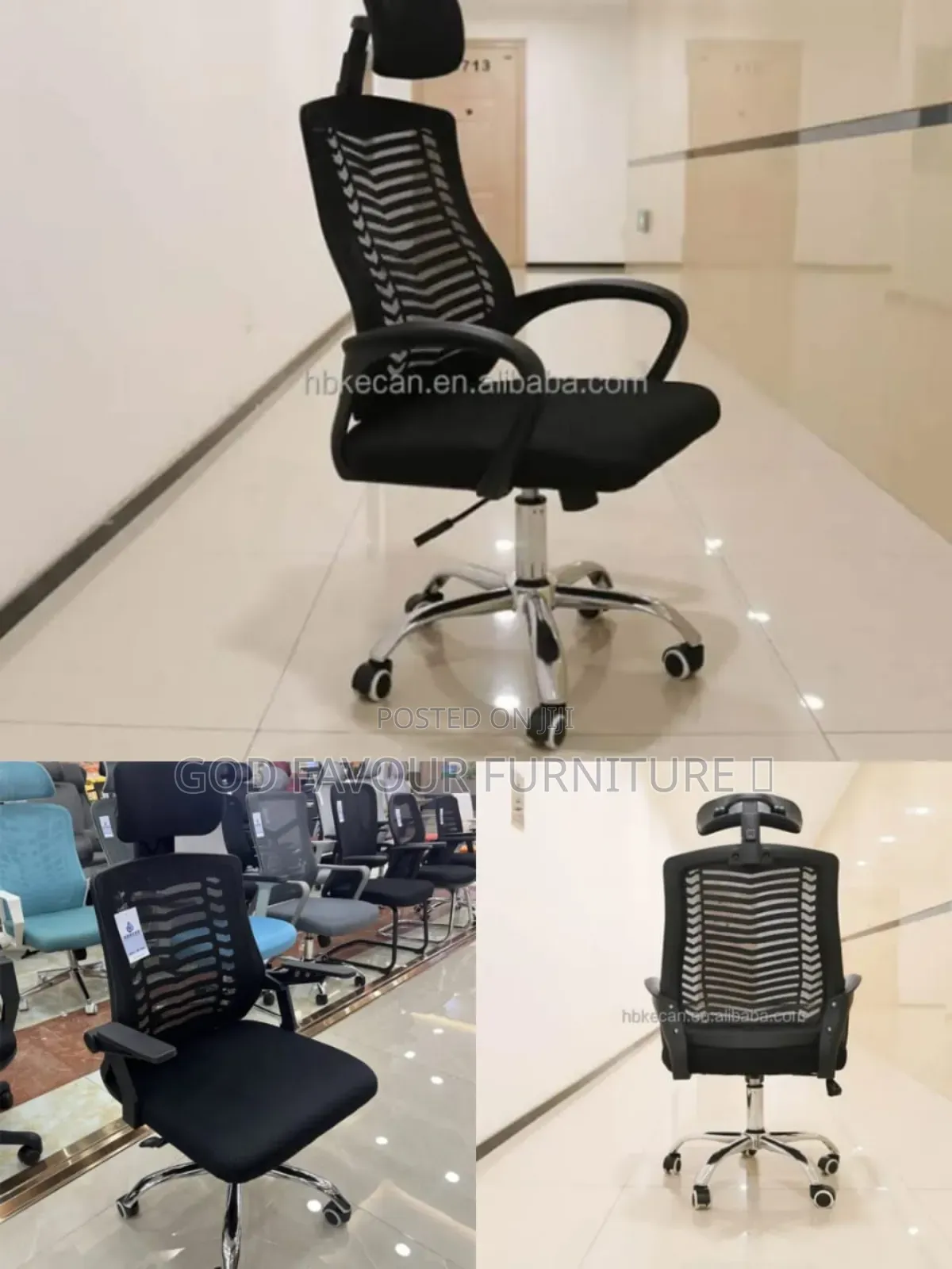 Swivel Adjustable Office Chair With Headrest Gfx8